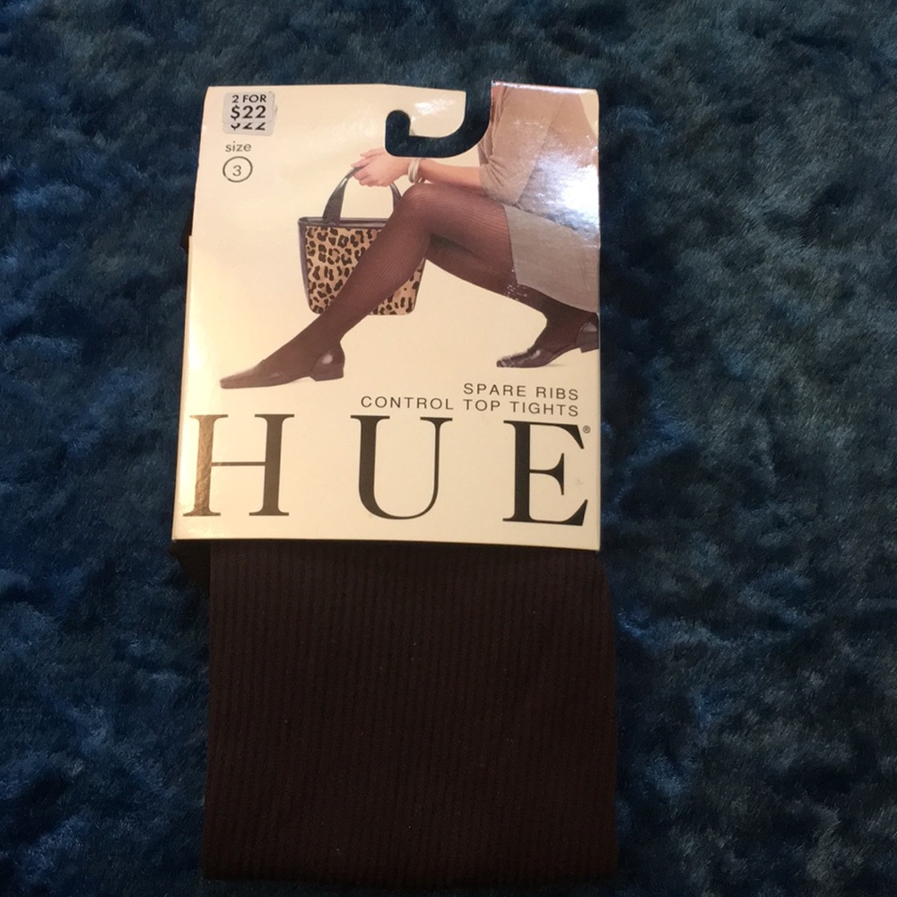 HUE Espresso Spare Ribs Tights with Control Top